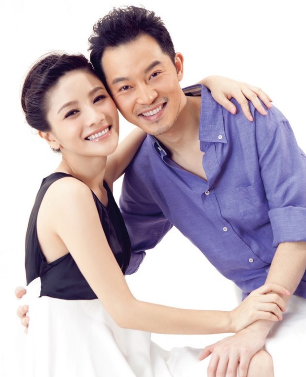 沙溢胡可素颜合影图片