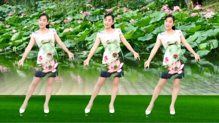 老歌新跳广场舞《荷塘月色》柔美大方，正面附教学