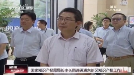 国家知识产权局局长申长雨调研浦东新区知识产权工作