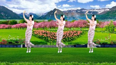 甜蜜情歌广场舞《花越美越想你》演示分解