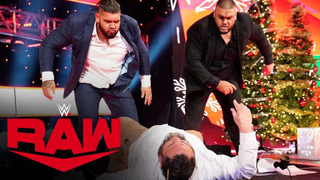 WWE RAW 2019 【RAW 12/23】大乔被爆桌 雷尔遭遇断头脚