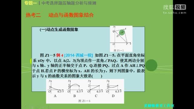 中考数学专题复习 中考选择题压轴题分析与预测 动点与函数图像结合题