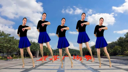 蓝莓思洁广场舞 时尚广场舞《红尘啊红尘》热门情歌 动感旋律 舞步轻盈多姿