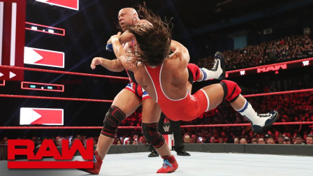 WWE RAW 2019 【RAW 03/18】察德圆月扑空 落入安格锁技 独狼出场叫板未来对手