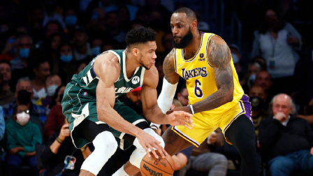 2021-2022赛季NBA集锦 字母哥44+14+8 詹姆斯27+5 雄鹿力克湖人迎4连胜