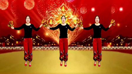 优柔健身操广场舞 第二季 新年花球广场舞《新年快乐歌》喜庆欢快祝大家团团圆圆