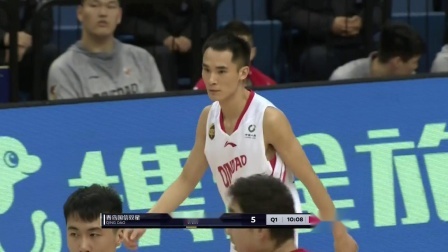 CBA 18/19赛季 青岛VS吉林第一节：翟逸空切泄愤式暴扣，崔晋铭压哨抛射被判无效