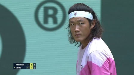 【原声纯享】张之臻2-1梅德韦杰夫 2024ATP500哈雷站 男单第二轮