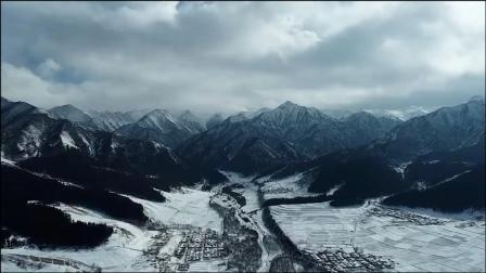 @所有人 雪后祁连山：水墨画与水彩画并存