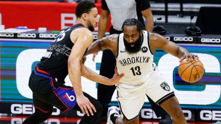 NBA热辣资讯 史诗级大交易终于达成！哈登西蒙斯互换东家，篮网三巨头解体！