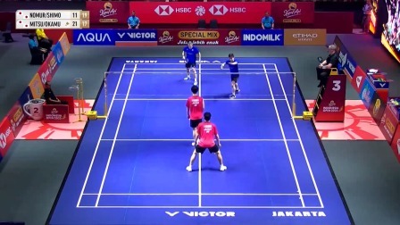 【全场回放】野村拓海/霜上雄一2-1三桥健也/冈村洋辉 印尼公开赛 男双32强赛