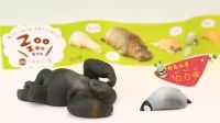 超能玩具白白侠 日本食玩 睡眠动物园扭蛋 大猩猩和小企鹅 452