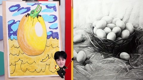 画神闲 达芬奇画蛋