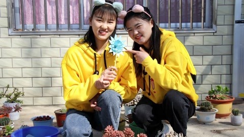 美女家务事 自制精致的折纸向日葵