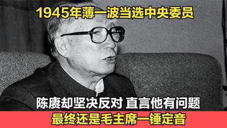 趣谈古今事 薄一波当选中央委员，陈赓为何坚决反对，直言他有问题不合适