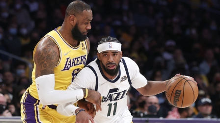 2021-2022赛季NBA集锦 詹姆斯25+7+7 斯坦利15+5 湖人力克爵士止3连败