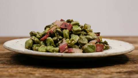 达人厨房 咸肉雪菜炒蚕豆