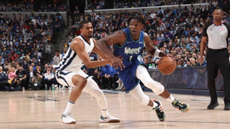 2021-2022赛季NBA集锦 爱德华兹力压莫兰特 森林狼客场爆冷大胜灰熊