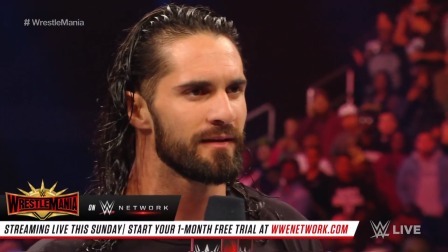 WWE RAW 2019 【RAW 04/01】赛斯用断头脚回敬大布F5