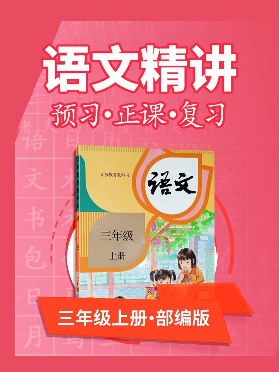 部编版语文 三年级上册 语文精讲