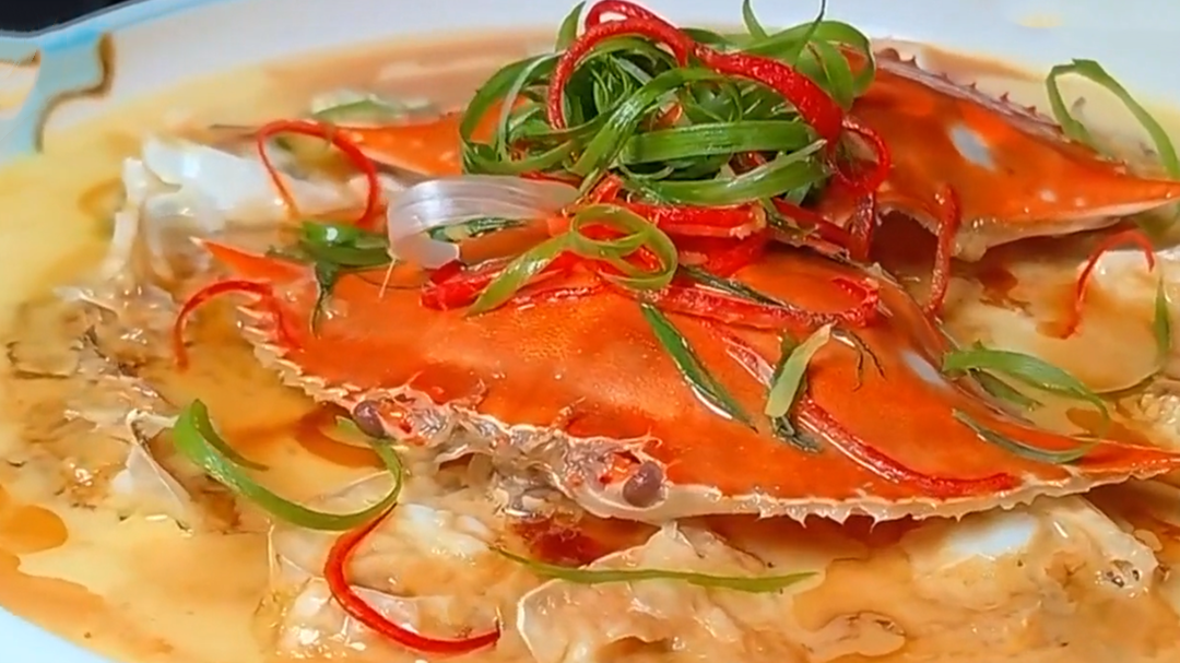 人气美食 梭子蟹的正确打开方式 清蒸豆腐味道鲜