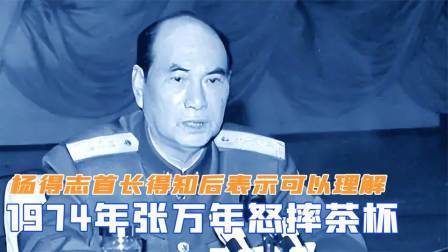 华夏史录 1974年张万年怒摔茶杯，杨得志首长得知后，表示可以理解