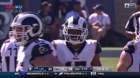 【NFL巨星风采】公羊队罗伯特-伍兹第3周表现
