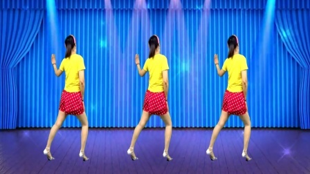 蓝莓思洁广场舞 火爆流行步子舞《伤心的酒吧》背面附教学