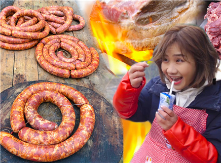 密子君 密子君冒“火”熏腊肉