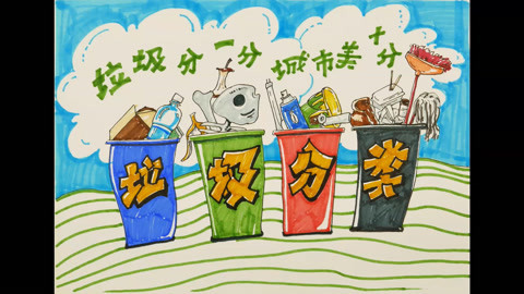创意儿童画：垃圾分类海报设计