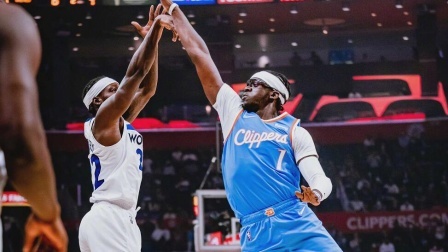 NBA常规赛-乔治23+9 雷吉21分 快船胜森林狼迎七连胜