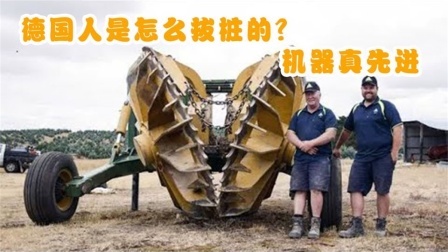 机械控 德国人是如何移植大树的？操控机器插入地下，就能把树木连根拔起