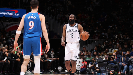 2021-2022赛季NBA集锦 欧文30+7 哈登18+ 阿德27+6 篮网客场险胜奇才