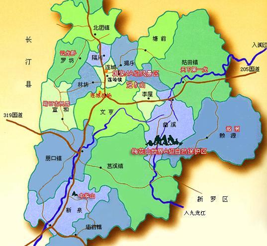 梅花山旅游景区地图图片
