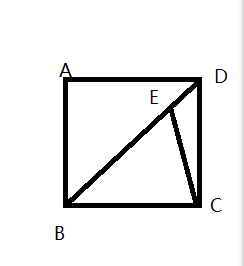 如图,正方形abcd中,e为bd上