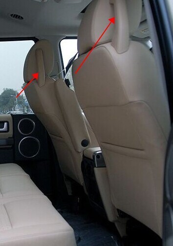 路虎发现3的前排头枕有耳朵的,怎么拆卸?